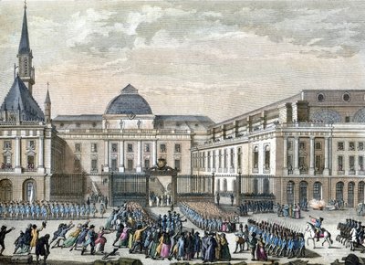 Bailly en el Parlamento de París. 1794-1804 (grabado) de Reiner Vinkeles