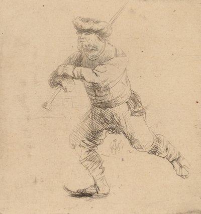 El patinador, c. 1639 de Rembrandt van Rijn