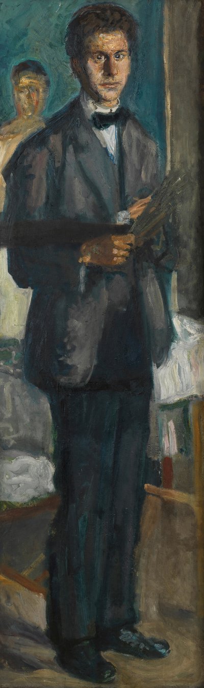 Autorretrato con paleta, 1906-1907 de Richard Gerstl