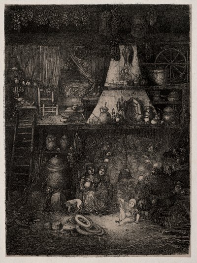 Interior campesino en la Haute-Garonne de Rodolphe Bresdin