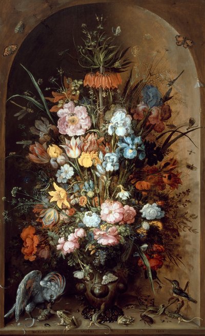 Naturaleza muerta con flor imperial, 1624 de Roelant Savery