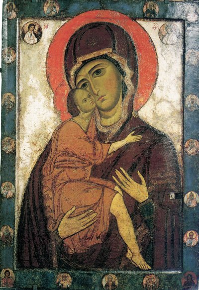 La Virgen de Belozersk de Russian icon.
