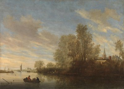 Vista del río cerca de Deventer de Salomon van Ruysdael