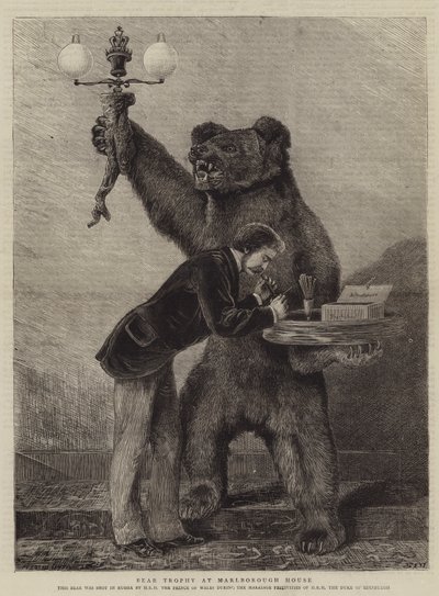 Trofeo de oso en la Casa Marlborough de Samuel Edmund Waller