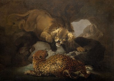 León y un leopardo, 1820 de Samuel Howitt