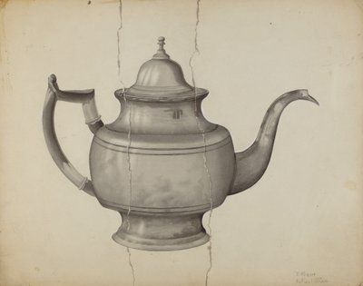 Tetera de peltre de Samuel O. Klein