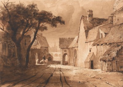 Estudio de edificios antiguos de Samuel Palmer