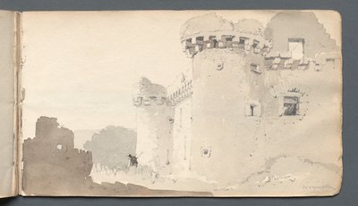 Cuaderno de bocetos: "Castillo en ruinas" de Samuel Prout