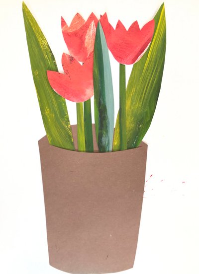 Tulipanes en una maceta, 2018 de Sarah Thompson Engels