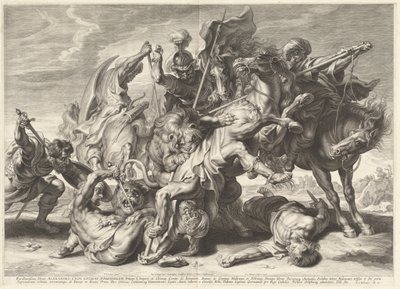 Caza de leones de Schelte Adams Bolswert after Sir Peter Paul Rubens