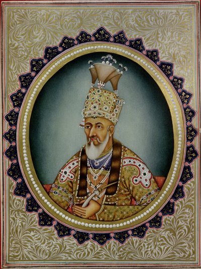 Retrato de Bahadur Shah II (1775-1862) de School Indian