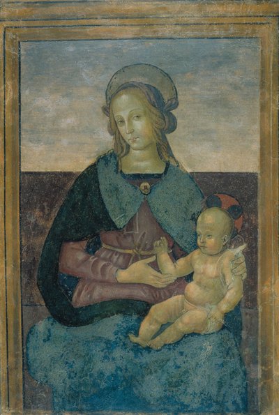 Virgen y Niño de School of Perugino