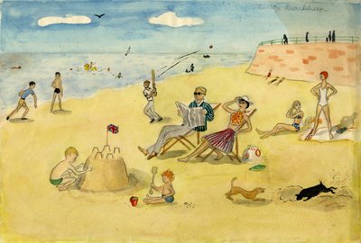 Escena de playa, c. 1946 de Shirley Markham