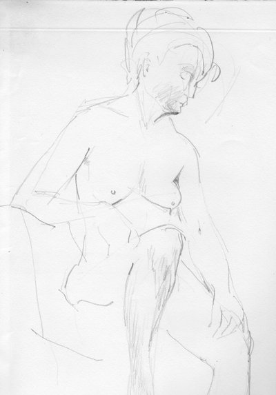 Mujer desnuda sentada, c. 1950 de Shirley Markham