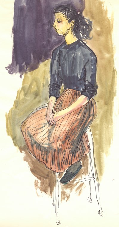 Mujer sentada, c1950 de Shirley Markham