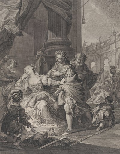 Gunhilda acusada de adulterio, 1760 de Simon Francois Ravenet