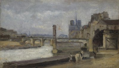 El Puente de la Tournelle, París de Stanislas Lepine