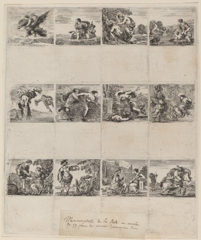 Cartas de juego mitológicas, 1644 de Stefano della Bella