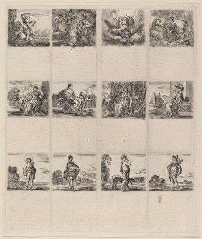 Cartas de juego mitológicas, 1644 de Stefano della Bella