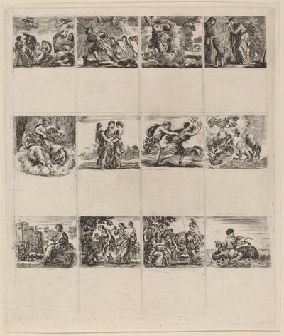 Cartas de juego mitológicas, 1644 de Stefano della Bella