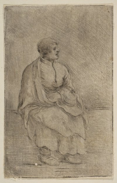 Eclesiástico sentado, ca. 1662 de Stefano della Bella