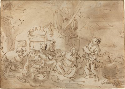 Pelea en una Posada de Style of Adriaen van Ostade