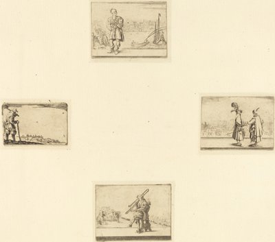 Hoja de Aguafuertes de Style of Jacques Callot