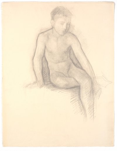 Niño desnudo sentado de Svend Hammershøi