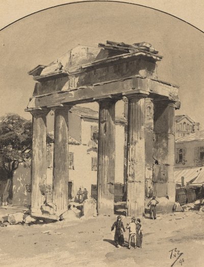 Puerta del mercado antiguo, 1890 de Themistocles von Eckenbrecher