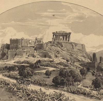 La Acrópolis desde el oeste de Themistocles von Eckenbrecher