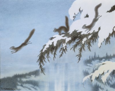 Ardilla en vuelo de Theodor Kittelsen