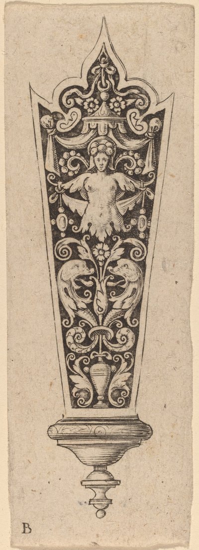 Ornamento para mango de cuchillo de Theodor de Bry