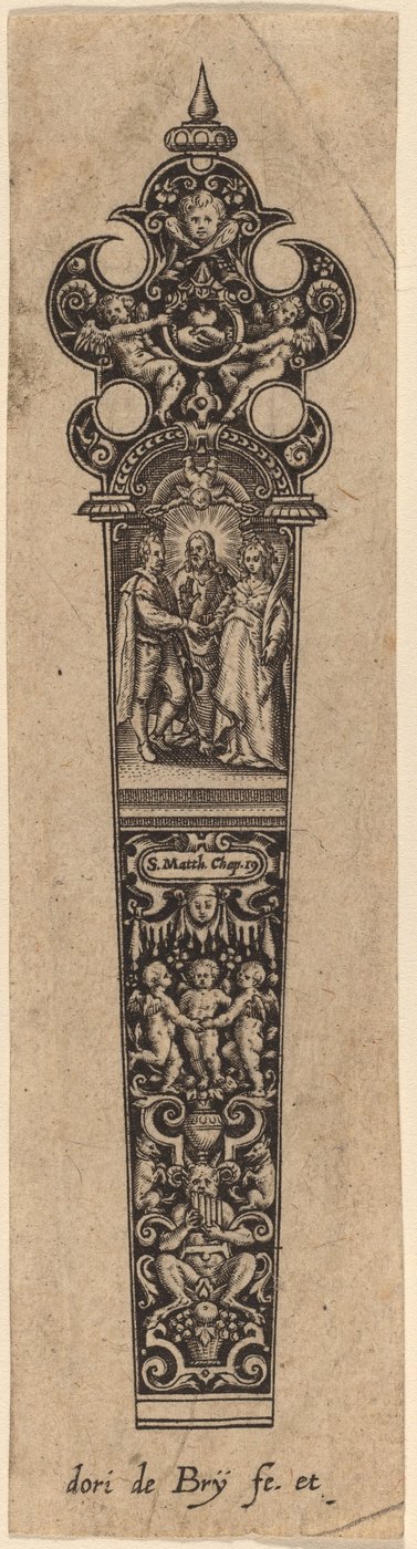 Ornamento para mango de cuchillo de Theodor de Bry