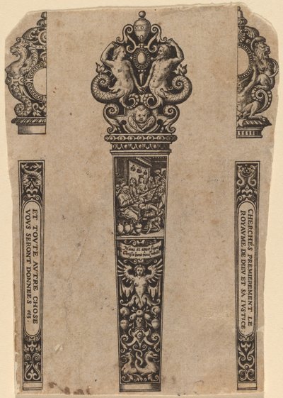 Ornamento para mango de cuchillo de Theodor de Bry