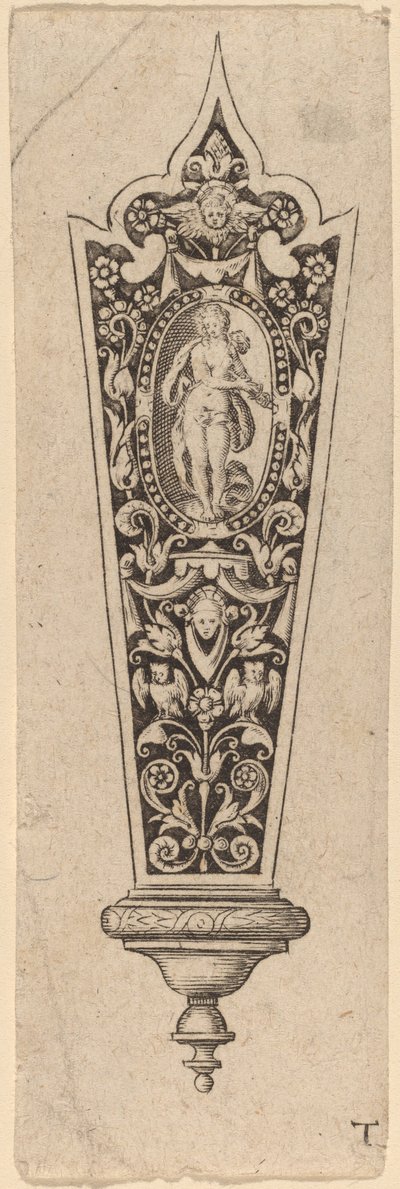 Ornamento para mango de cuchillo de Theodor de Bry