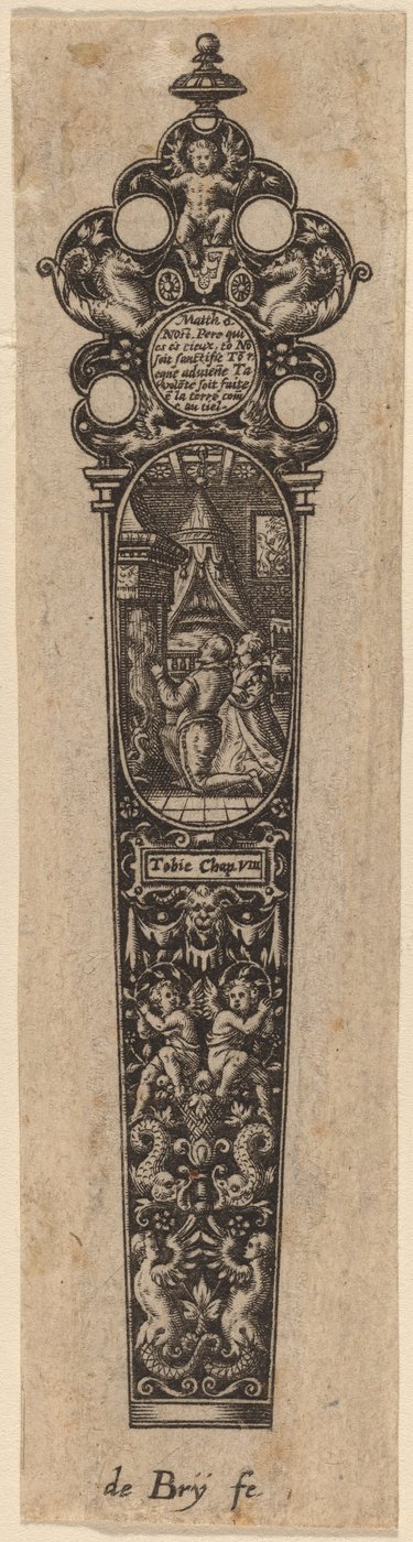 Ornamento para mango de cuchillo de Theodor de Bry