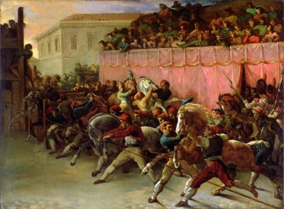 Los corredores sin jinete en Roma de Theodore Gericault