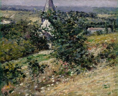 Iglesia vieja en Giverny de Theodore Robinson