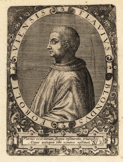 Flavio Biondo, historiador italiano de Theodore de Bry