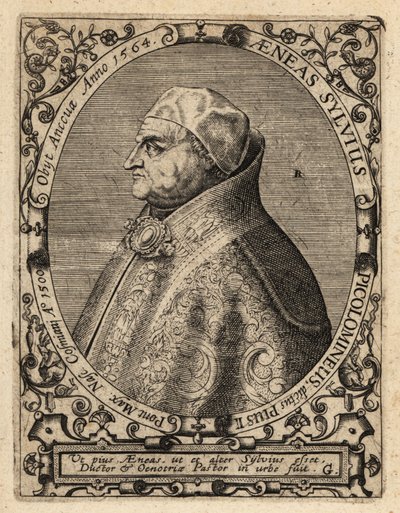 Papa Pío II de Theodore de Bry