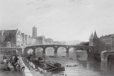 El puente de Toulouse (grabado) de Thomas (after) Allom