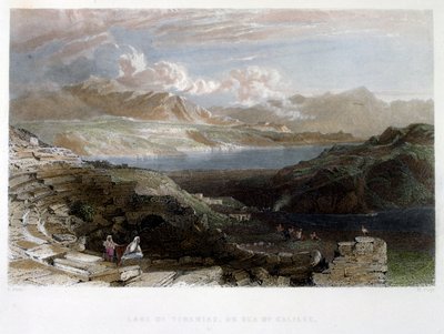 Tiberio (Galilea), en Palestina. C. 1837 (acuarela) de Thomas Allom