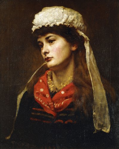 Una chica de Newlyn, 1889 de Thomas Cooper Gotch