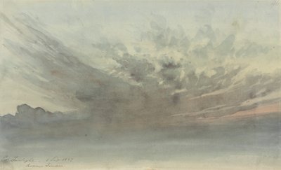 Estudio de nubes - Crepúsculo vespertino, Rodney Terrace de Thomas Lindsay