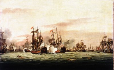 La batalla de los santos de Thomas Luny