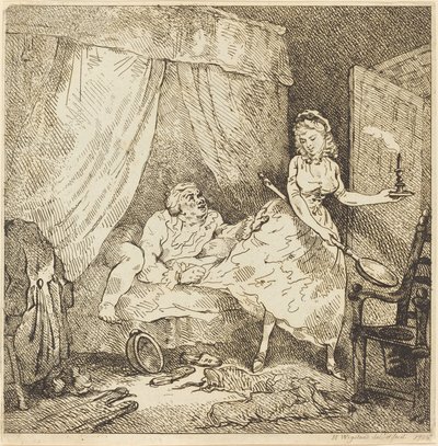 Un calentador de cama de Thomas Rowlandson