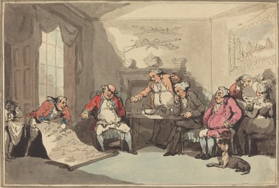 Reunión de milicia, probablemente 1799 de Thomas Rowlandson