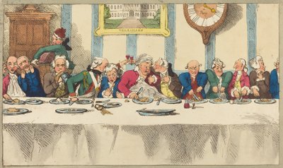 La mesa de huéspedes, publicado en 1792 de Thomas Rowlandson