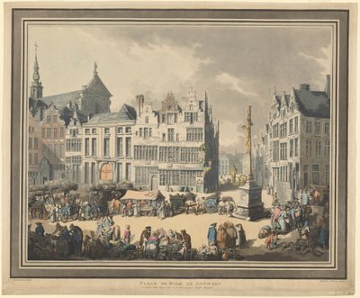 Plaza de Meir en Amberes de Thomas Rowlandson