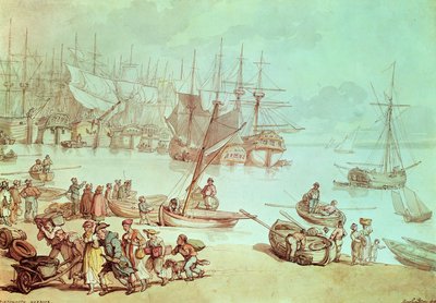 Puerto de Portsmouth de Thomas Rowlandson